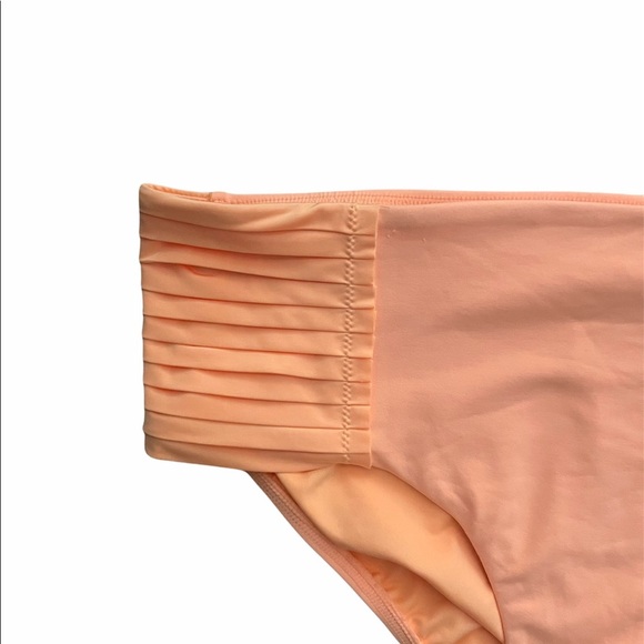 SEAFOLLY PLEATED RETRO BIKINI PANT Size 12 Tangerine NWOT - Picture 5 of 11